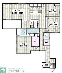 Luxe白壁 3LDKの間取図画像