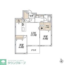 マンション大日 2LDKの間取図画像