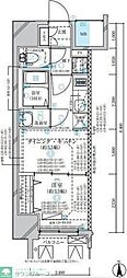ディアレイシャス名古屋中村公園 1DKの間取図画像