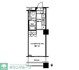 パークアクシス名駅南 1Kの間取図画像