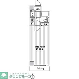 シーサイドビラ鵠沼 1Kの間取図画像
