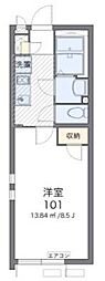 クレイノＰＯＣＫＥＴ　ＰＡＲＫ 2階1Kの間取り