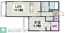 京急本線 上大岡駅 徒歩18分の賃貸マンション 2階1LDKの間取り