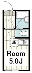 ユナイト金沢八景ペドロ・ドミンゴ ワンルームの間取図画像