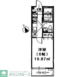 カンタビア湘南 1Kの間取図画像