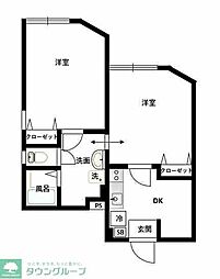 plage鎌倉 2DKの間取図画像
