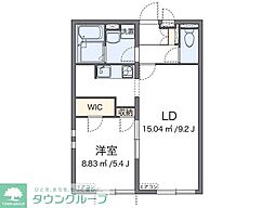レオパレスクレイノ桜山 1LDKの間取図画像