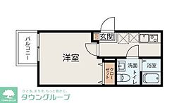プレシャス追浜 1Kの間取図画像