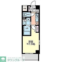 ヴェールシャルマン戸塚2 1Kの間取図画像