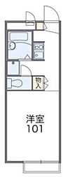 レオパレスカメリア壱番館 1Kの間取図画像