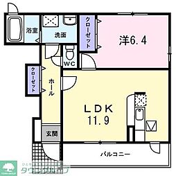 グロリオーサ1 1LDKの間取図画像