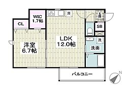 メゾン佐介ヶ谷 1LDKの間取図画像