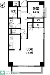 ルクソール保土ヶ谷 1LDKの間取図画像