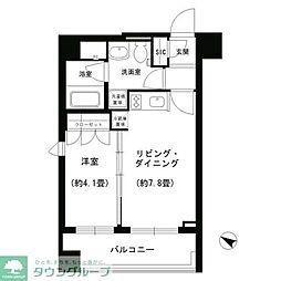 PORTOPARTIREYOKOHAMA 1DKの間取図画像