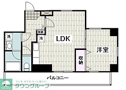 プレジール洋光台 1LDKの間取図画像