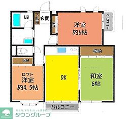 グリーンルーフ湘南 3DKの間取図画像
