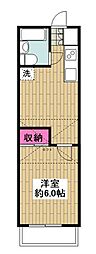 グリーンガーデン鎌倉 1DKの間取図画像