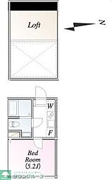 アザーレパッシオ稲城長沼 3階1Kの間取り