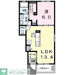 フォレスト　ヴィラ　Ｙ 1階1LDKの間取り