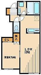 サンリット 1階1LDKの間取り