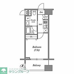 アーデン町田 10階1Kの間取り