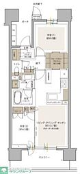 パークホームズ登戸ステーションアヴェニュー 6階2LDKの間取り