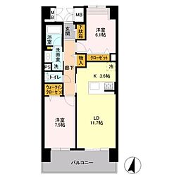 間取図画像 2LDK