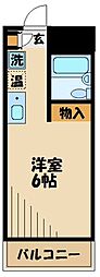 エスケイケイビル 3階ワンルームの間取り