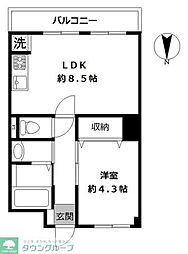 生田フェニックス 1LDKの間取図画像