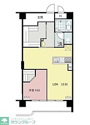田園ドミール 1SLDKの間取図画像