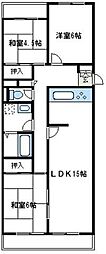 エスポワール1 3LDKの間取図画像