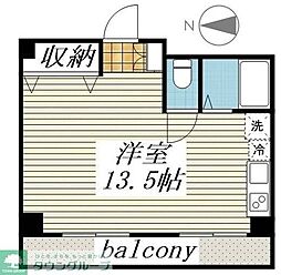 メゾン・ド・ヴィレ鷺沼 ワンルームの間取図画像
