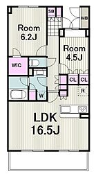 S-FORT横浜青葉台 2LDKの間取図画像