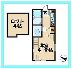 RiviereLandRouge ワンルームの間取図画像