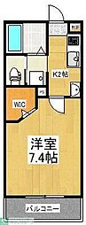 アイ・クラシア 1Kの間取図画像