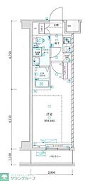 ジェノヴィア中野島 1Kの間取図画像