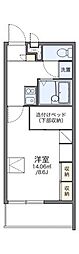 東武伊勢崎線 館林駅 徒歩14分の賃貸マンション 2階1Kの間取り