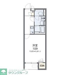 レオネクストビィグラッドIII　55546 2階1Kの間取り