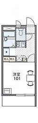 レオパレスＭＡＲＵＴＡＫＡ 4階1Kの間取り