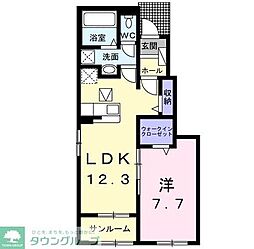 ミー　クヮーム　スゥク　Ａ 1階1LDKの間取り