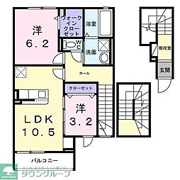 ドルチェビータ　III 3階2LDKの間取り