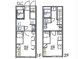 JR高崎線 本庄駅 バス5分 前原二丁目下車 徒歩9分の賃貸アパート 1階1Kの間取り