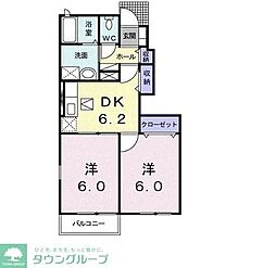 間取図画像 2DK
