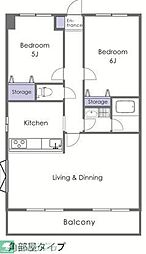 間取図画像 2LDK
