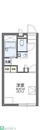 レオパレスドゥジェーム 1Kの間取図画像