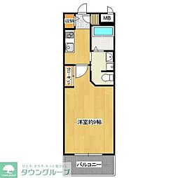 グランインカム16 3階1Kの間取り