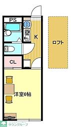Ｂｅｌｌ　Ｖｕｅ　2 2階1SKの間取り