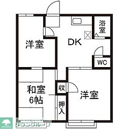 コトブキハイツ 3DKの間取図画像