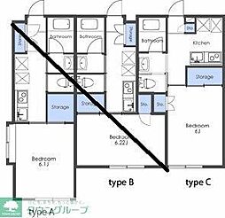 HOPE 1Kの間取図画像