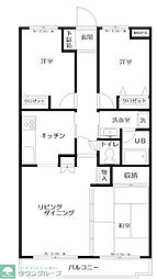 日神パレステージ深谷 3LDKの間取図画像